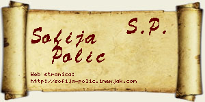 Sofija Polić vizit kartica